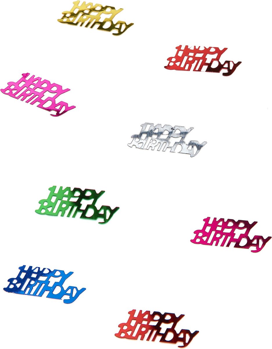 NINGBO PARTY SUPPLIES - Happy birthday opschrift confetti - Decoratie > Confetti